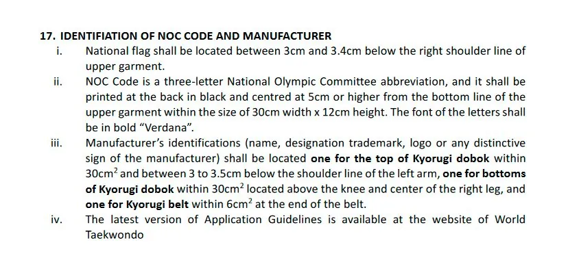 dobok_rules
