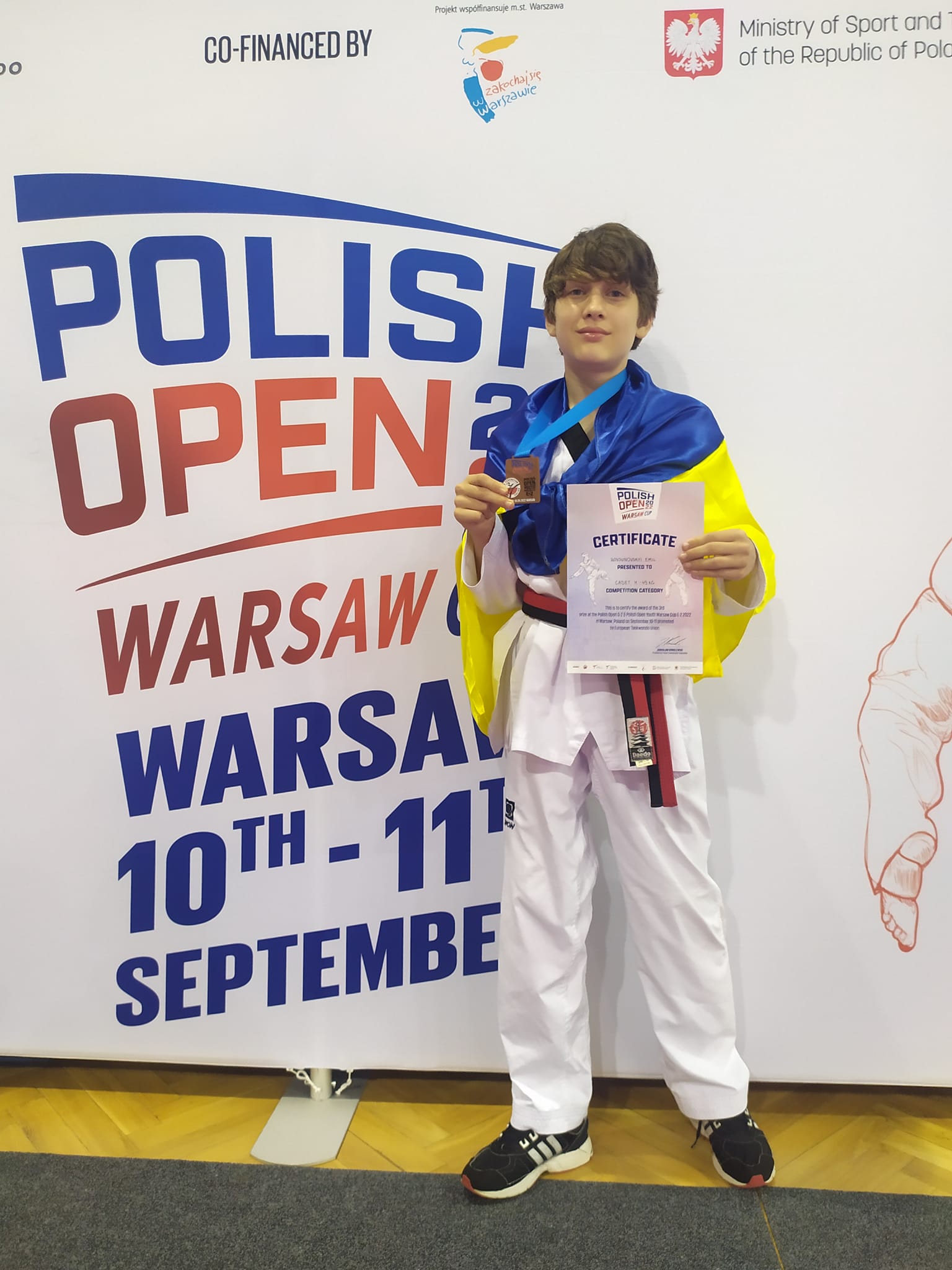 Еміль Бовсуновський під час нагородження на турнірі Polish Open 2022